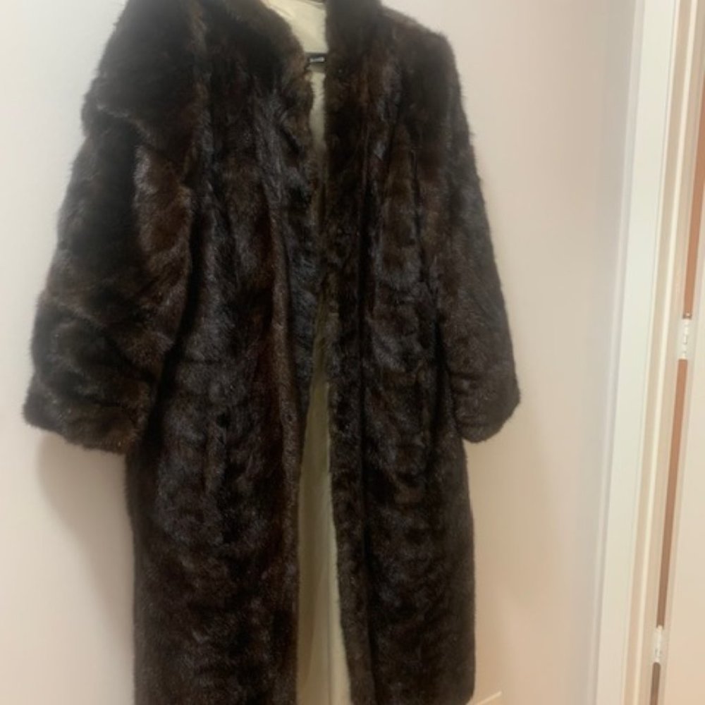 full length mink coat with trech coach option